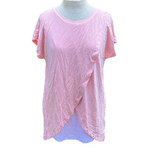 ASOS short sleeve top women’s size 6, light pink/white